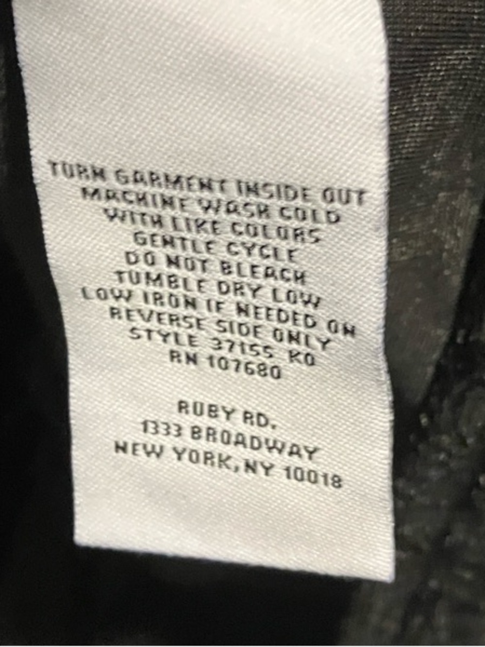 Ruby Rd black velvet blouse with a paisley pattern three-quarter sleeve - Picture 4 of 12
